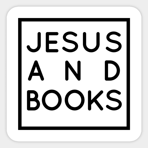 Jesus and Books, Christian Readers, Authors & Librarian Gift Sticker by Creative Expression By Corine